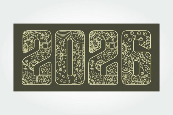 Download 2026 New Year Typography Greeting Card - Premium Resources