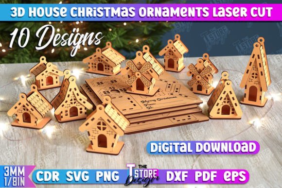 Download 3D Christmas House Bundle | DIY Model - Christmas Collection