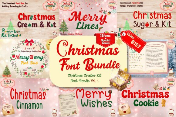 Download Christmas Font Bundle - Christmas Collection