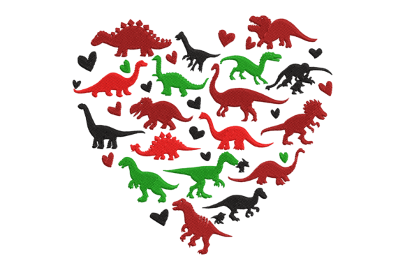 Download Dinosaur Love Heart T-Rex - Dino Collection