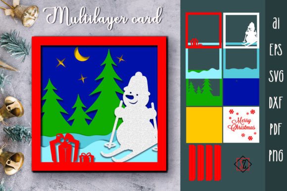 Download Multi-layer Christmas Card / DIY Crafts. - Christmas Collection