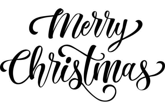 Download Merry Christmas Lettering over White Bac - Christmas Collection