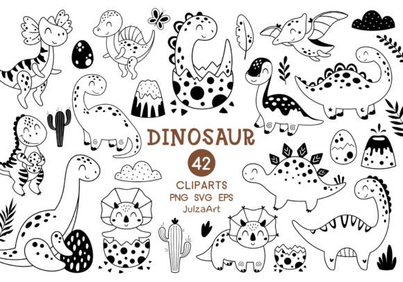 Download Black Dinosaur Clipart, Dino SVG PNG - Dino Collection