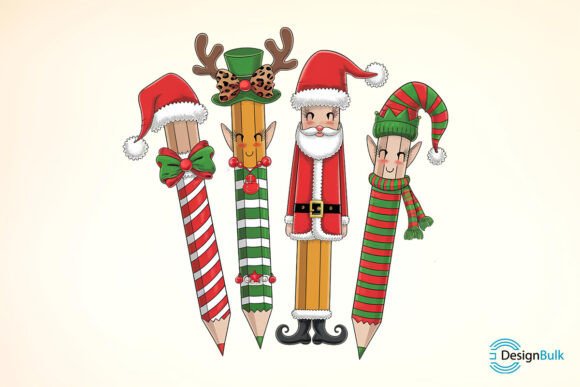 Download Christmas Teacher Pencil Sublimation - Christmas Collection