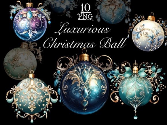 Download Ornate Luxurious Christmas Ball Clipart - Christmas Collection