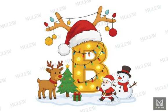Download Christmas Letter B Sublimation PNG - Christmas Collection