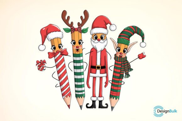 Download Christmas Teacher Pencil Sublimation - Christmas Collection