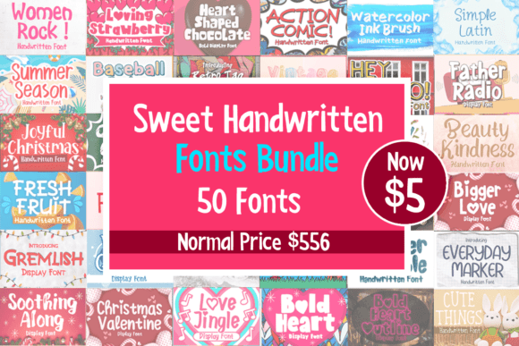 Download Sweet Handwritten Fonts Bundle - Handwritten Collection