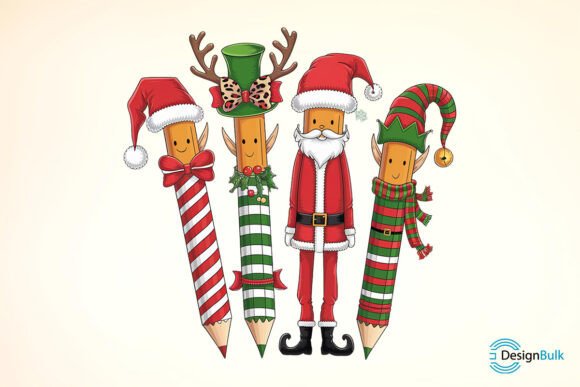 Download Christmas Teacher Pencil Sublimation - Christmas Collection