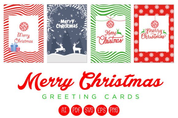 Download Merry Christmas Greeting Cards SVG Files - Christmas Collection